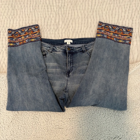 Coldwater Creek Embroidery Raw Hem Jeans sz 18 - Picture 8 of 11
